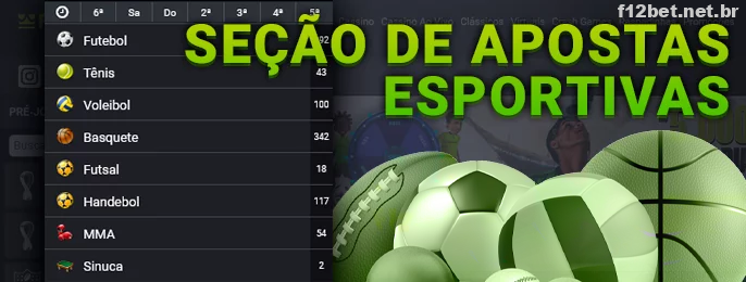 Sobre desportos para apostar na F12Bet - em que desportos pode apostar