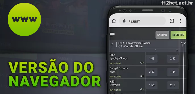 Versão de navegador da F12Bet - como apostar em um computador